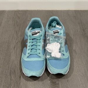 Saucony Mens Aqua and Gray Sneakers